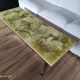 Vintage coffee table 70s chrome base and top resin effect marble green water