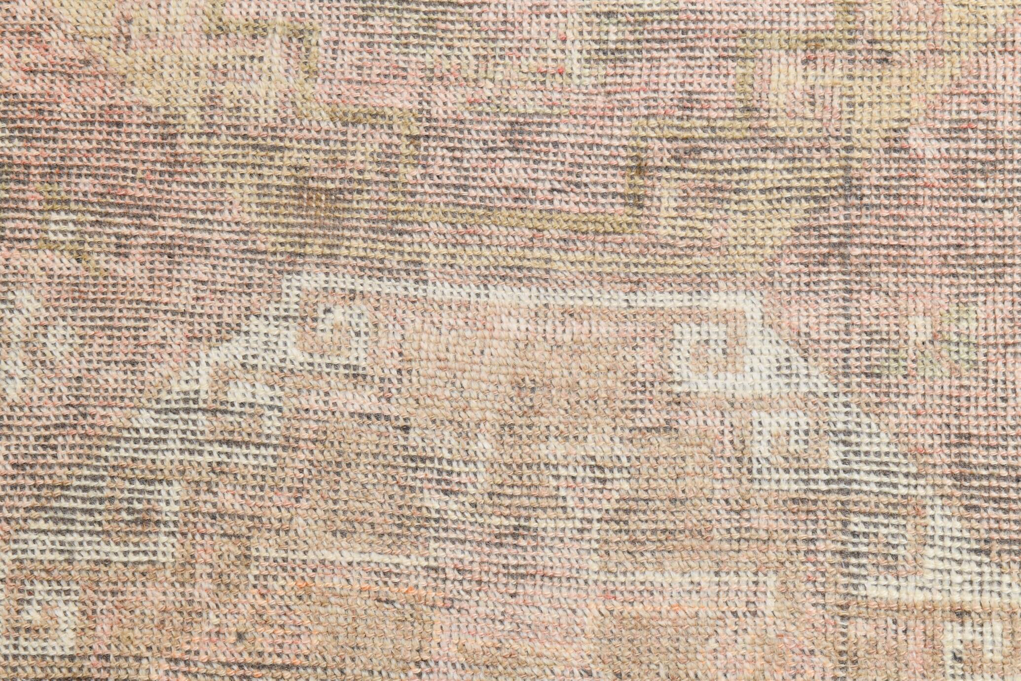 3x10 Cream Brown Soft Vintage Runner Rug 90x306Cm SK 21941