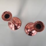Pair of copper candlesticks