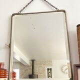 Barber mirror with chain 33 x 28 cm