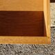 Vintage oak bedside table with splayed legs