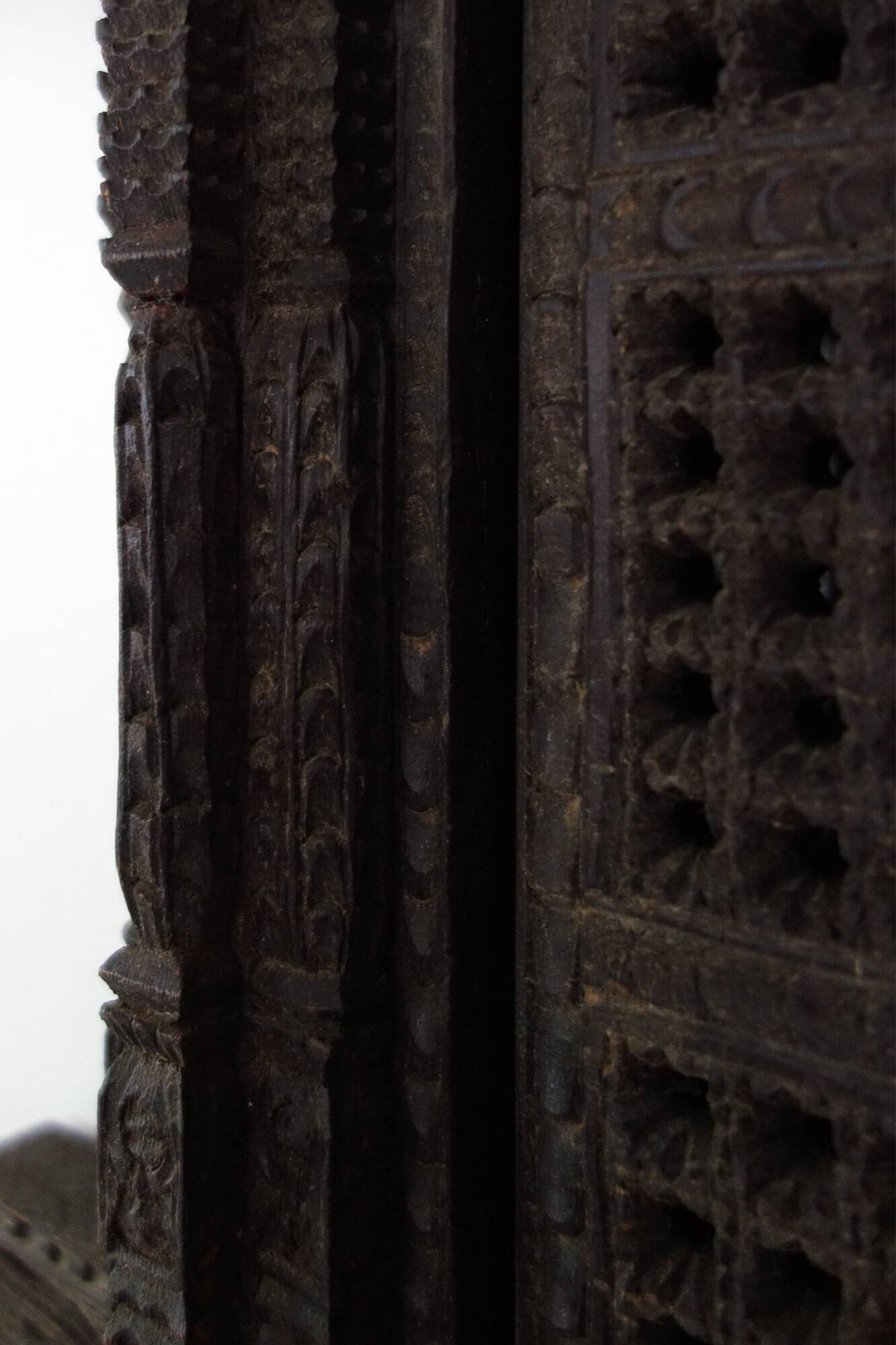 Old Newari Nepali window in carved wood