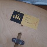 Vintage wooden round mirror MDK, 65 cm