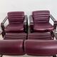 Sofa set and 2 vintage leather armchairs designed by Albert Stoll Giroflex 1970s