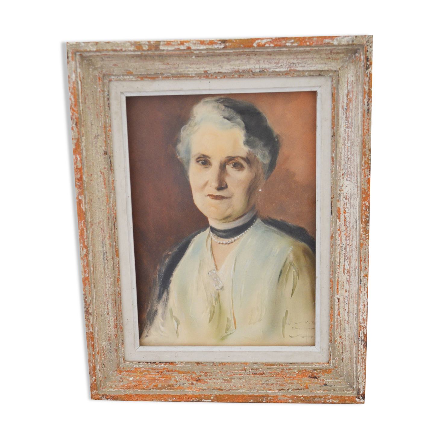 Oil portrait old woman 1939