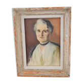 Oil portrait old woman 1939