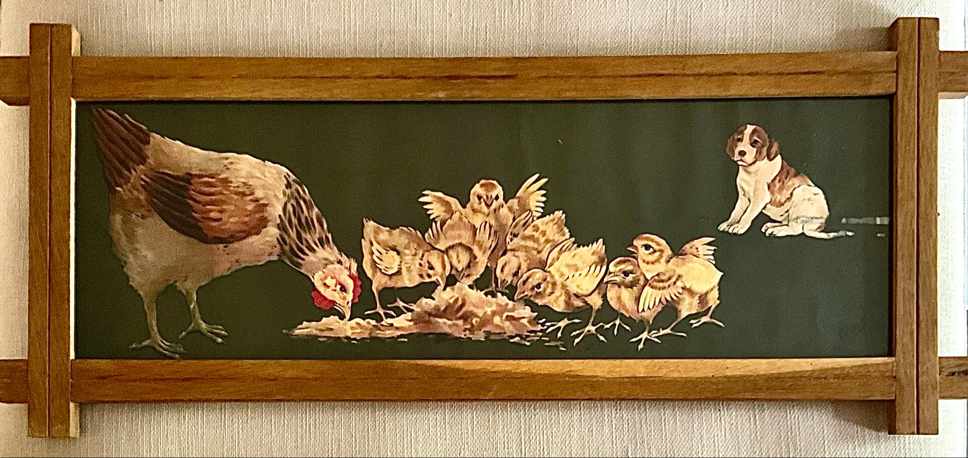 Large old print by Orens Denizard in its oak frame.