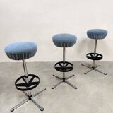 Vintage industrial barstools Ice blue 'Minimalism'