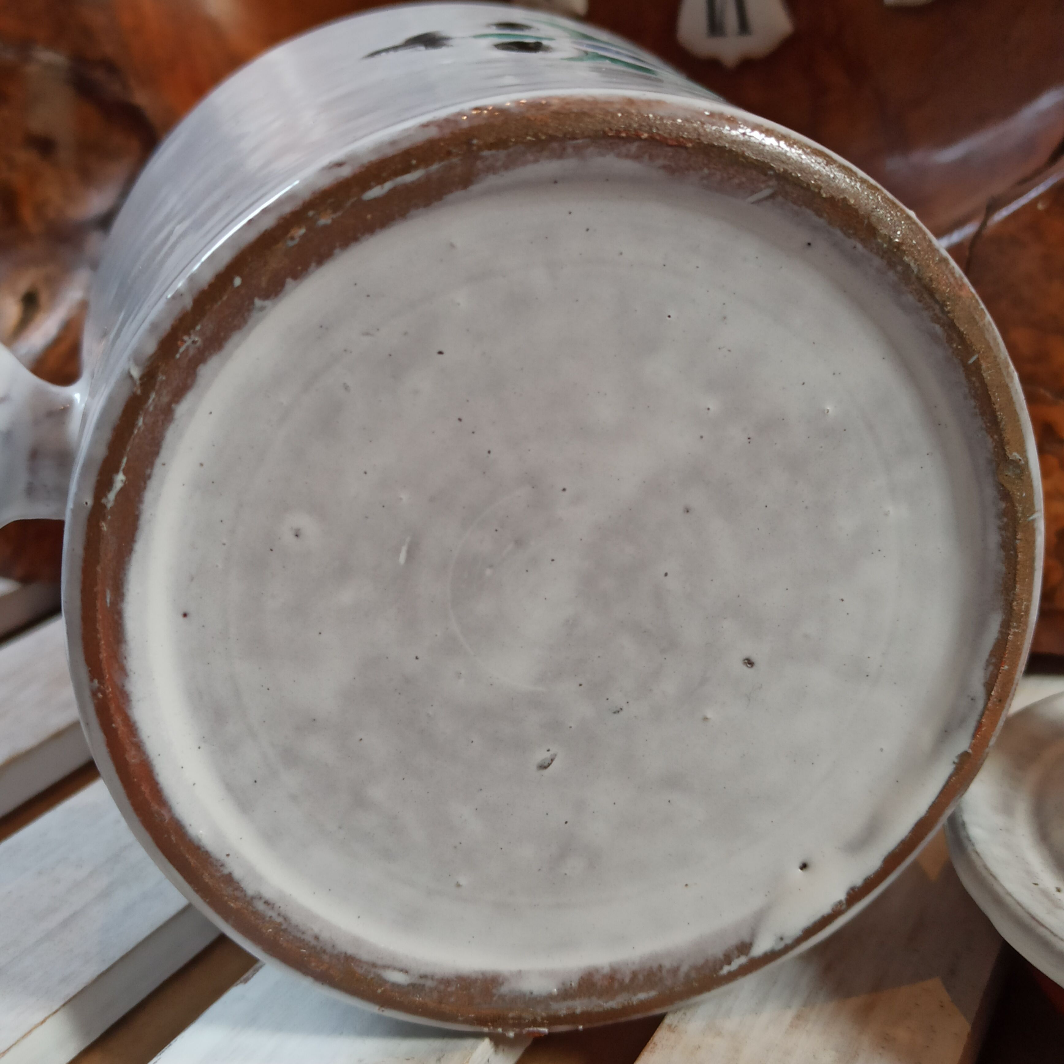 Vintage ceramic pot from Salé in Morocco