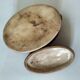 Small vintage oval terrine in caramel ceramic