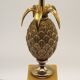 Vintage French floor lamp from the 1970s in brass and metal, Maison Jansen style.