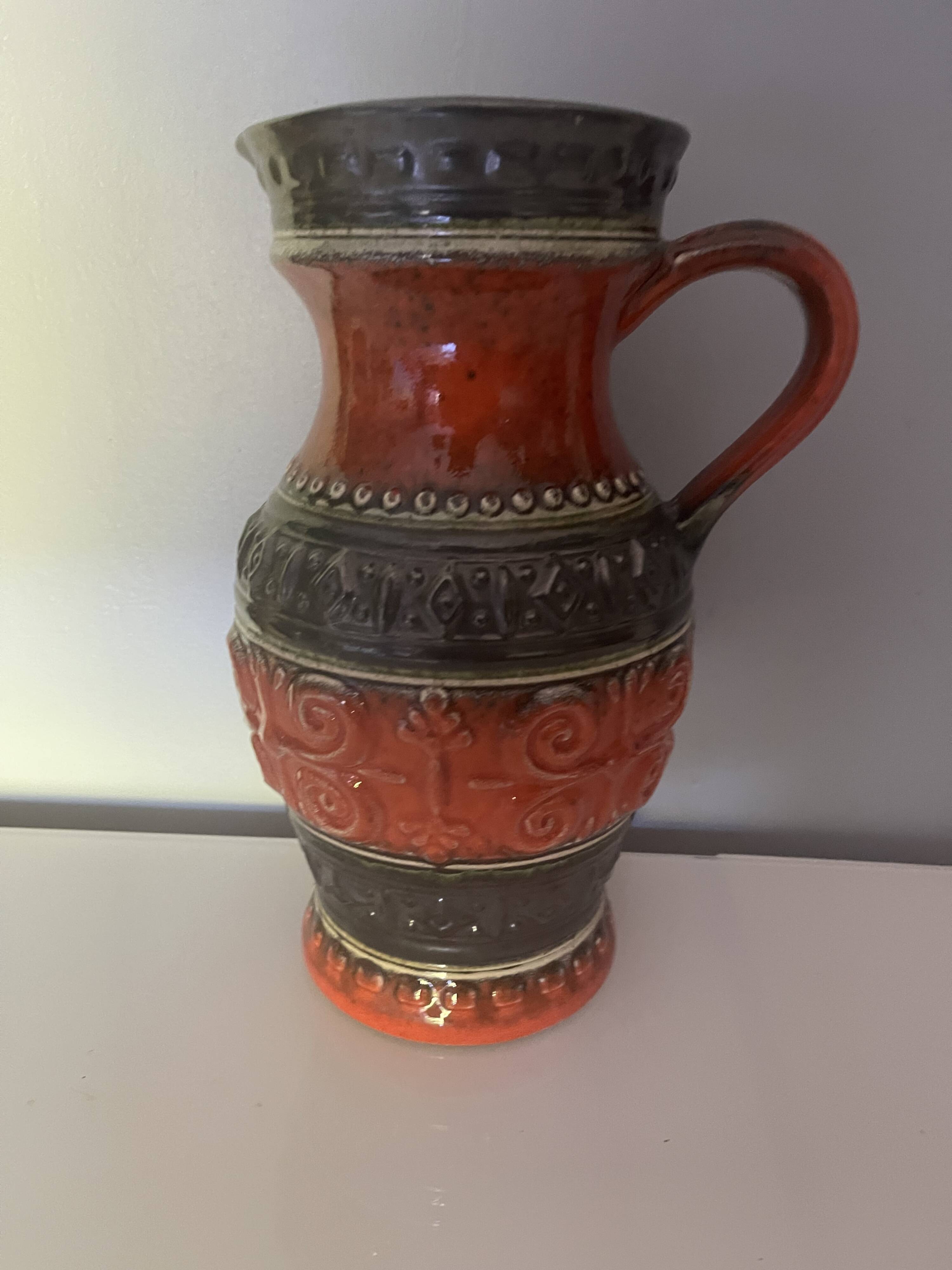 1970s ceramic pitcher