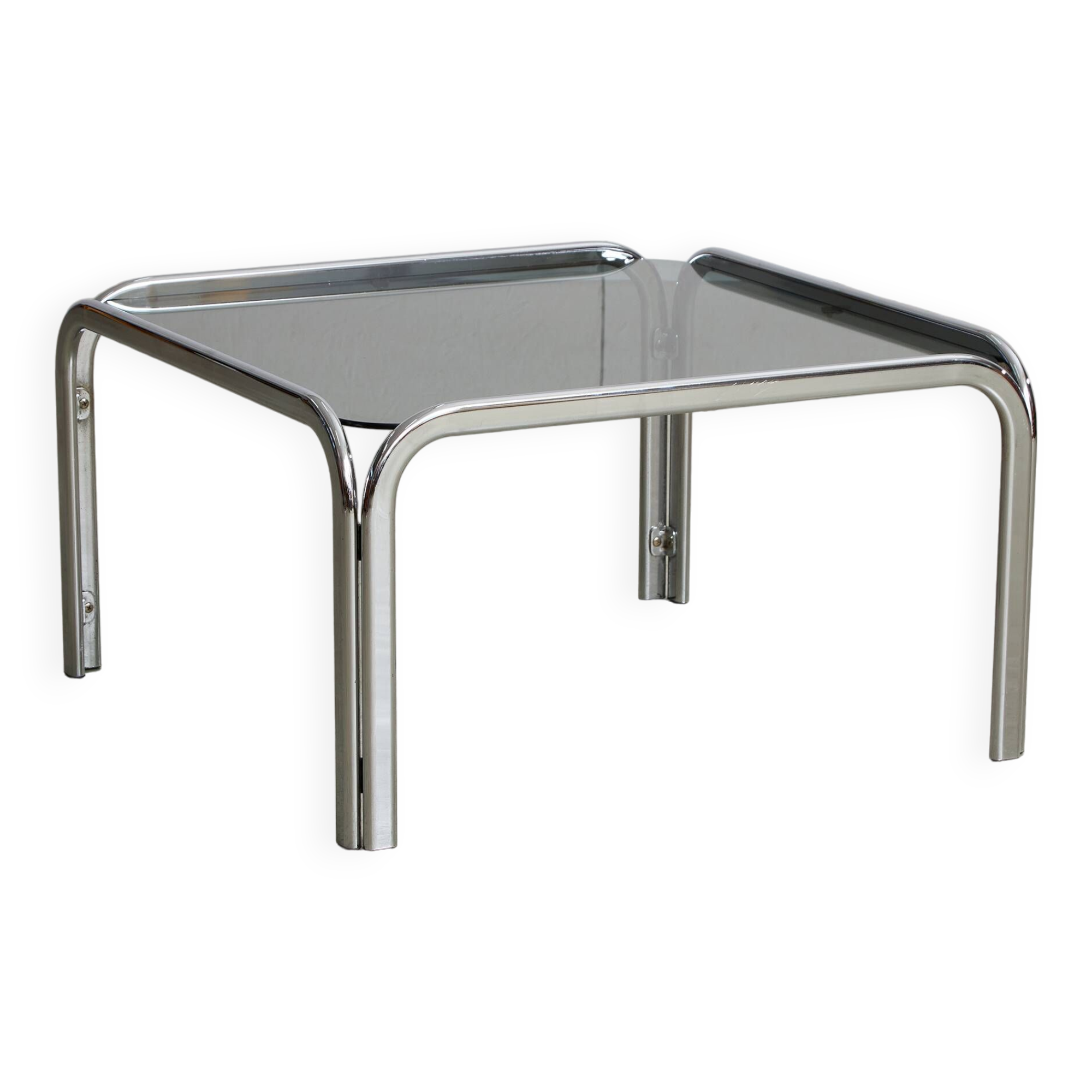 Coffee Table on Curved Chrome Legs