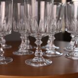 11 wine glasses, "Louvre" model, Cristal d'Arques