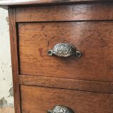 Desk with drawers in oak