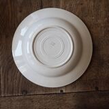 Set of 12 green patterned soup plates, Badonviller earthenware