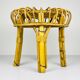 Vintage rattan stool, Italy, 1960s
