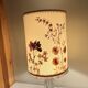 Solid glass lamp and dried flower lampshade from the 60s/70s