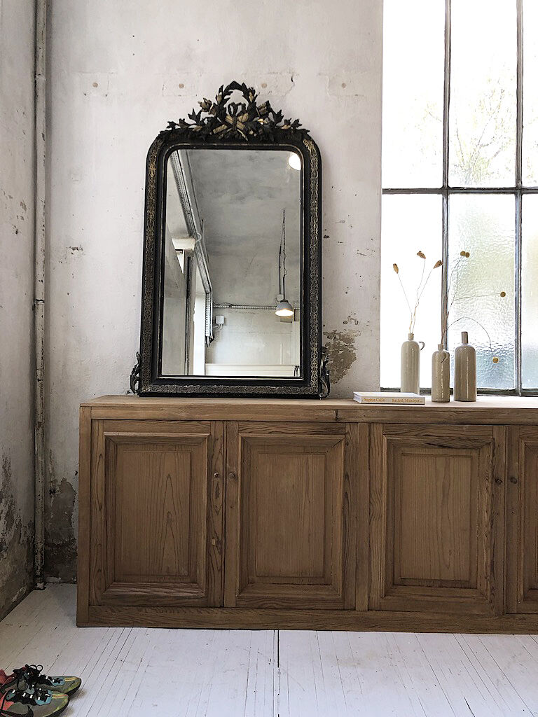 Louis Philippe mirror with pediment - 136x83cm