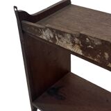 Art Deco wooden wall shelve rack bookshelf in dark wood minimalist