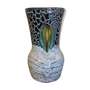 Vase en céramique à effet granit