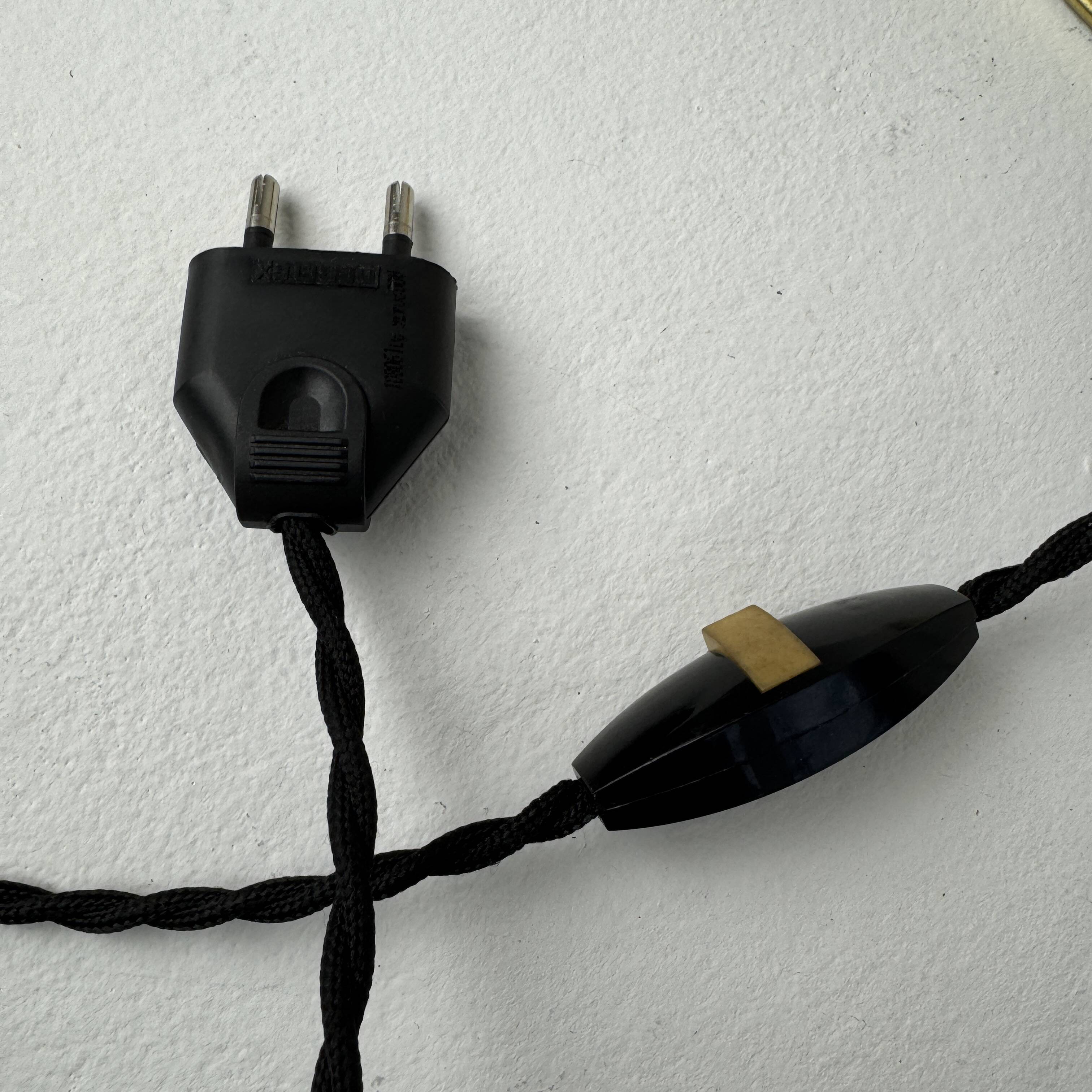 Vintage marbled glass table lamp