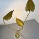 Rhubarb leaf floor lamp brass design Tomaso Barbi Italy an70