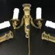 Set of 3 bronze wall lamps Louis XVI style