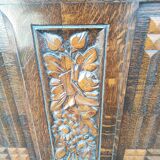 1950s oak headboard