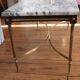 Table basse marbre laiton et bois
