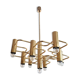 Brass chandelier by Sciolari for Boulanger, Belgium 1970's