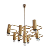 Brass chandelier by Sciolari for Boulanger, Belgium 1970's