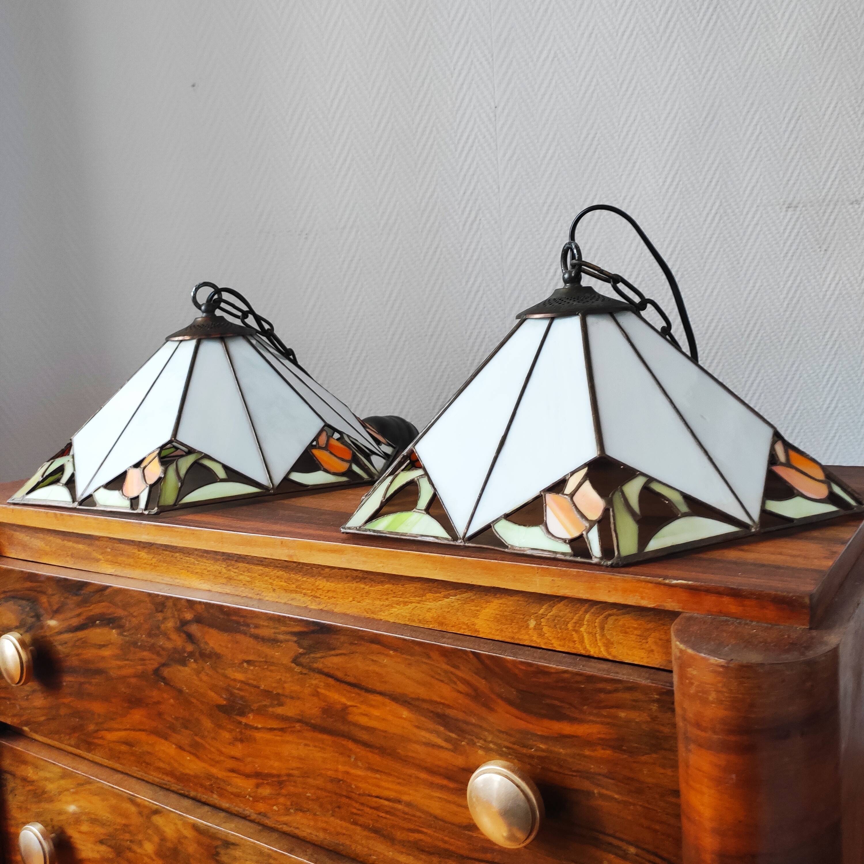 Pair of vintage pendant lights