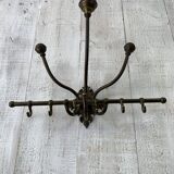Brass wall coat rack