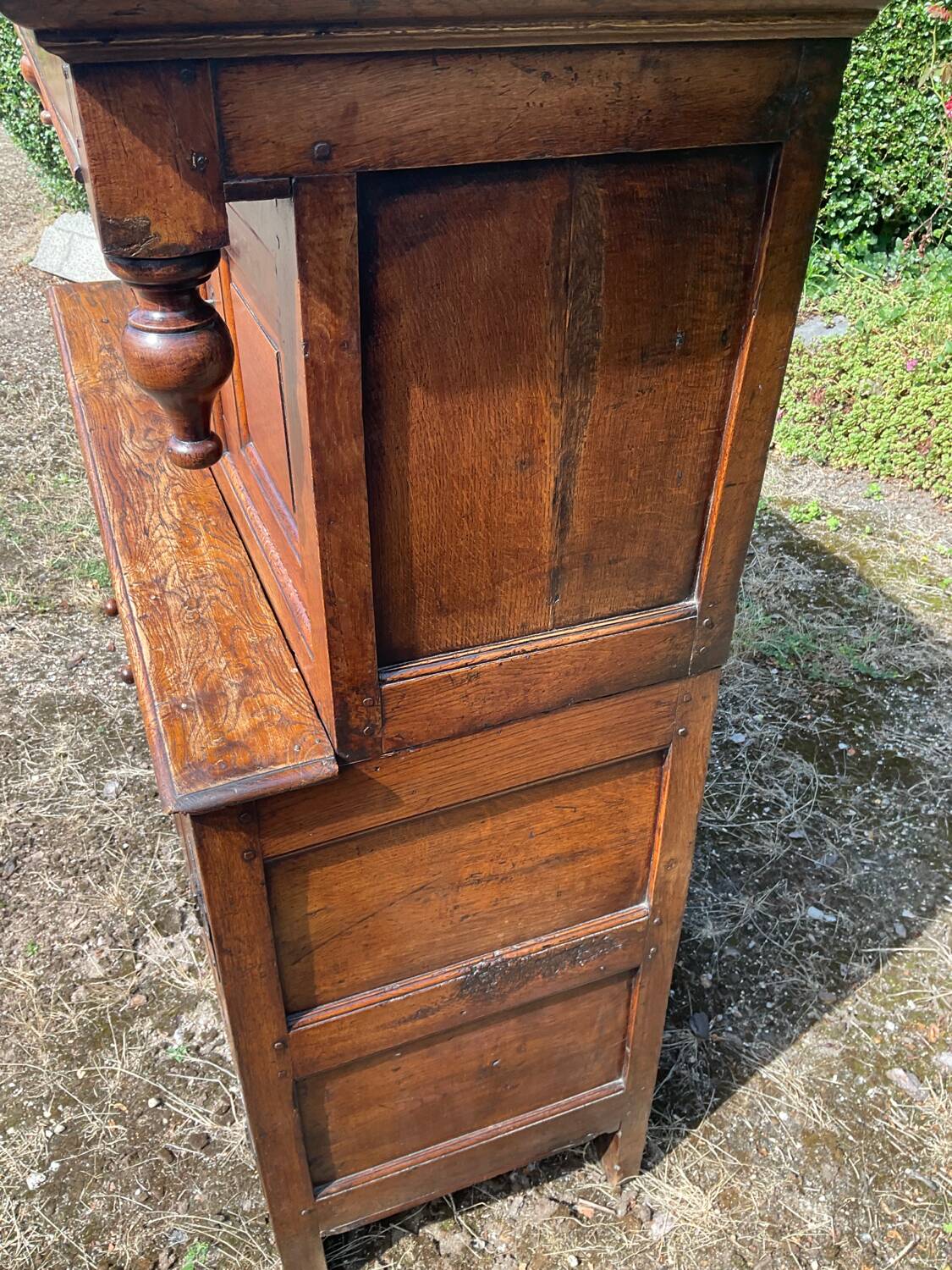 Old 18th century 2-part solid oak dresser
