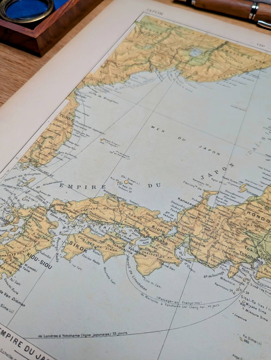 Imprimée en 1909, L'Empire du Japon