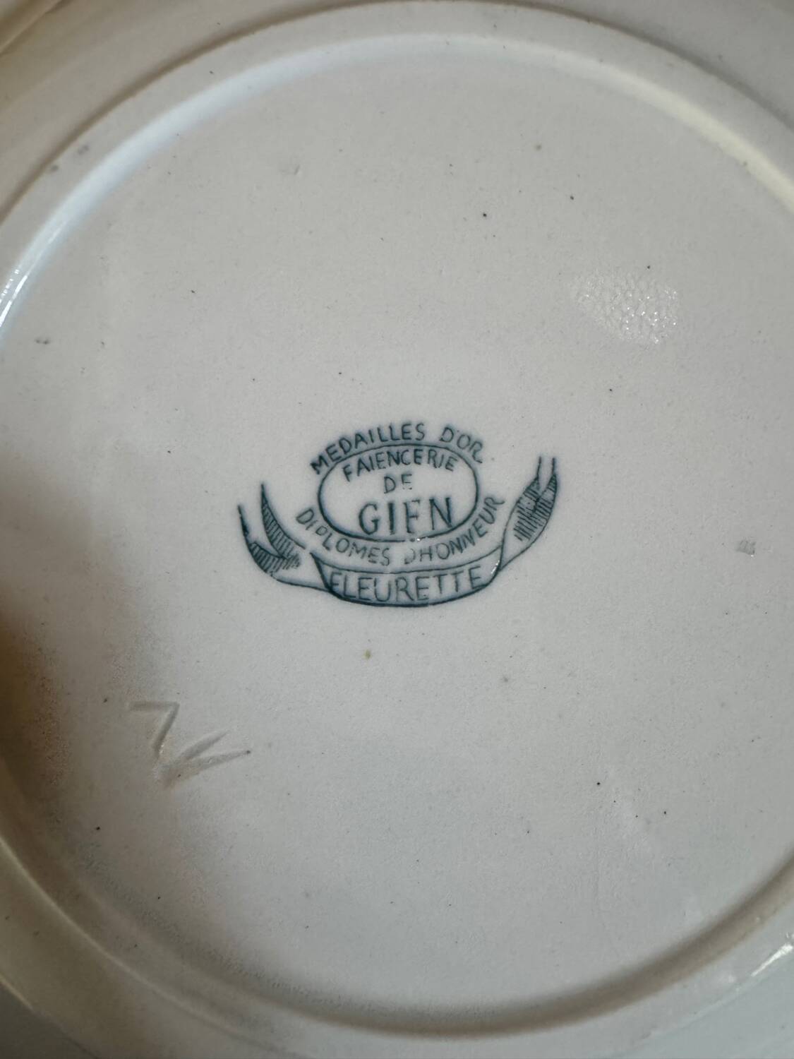 Gien Fleurette Plates x6 – antique floral decoration