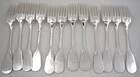 Ercuis Uniplat, Valois, 38-piece cutlery set in silver-plated metal, excellent condition.