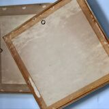 Golden vintage mirror 46x46cm