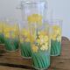 Vintage juice service Chameleon by Pierre Tardif for Neové – jug and 6 glasses