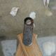 Vintage wooden wall coat rack