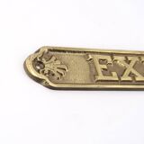 Exit brass door sign, 1970s