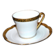 Vintage Limoges porcelain coffee cup ROYAL CHAPUS 1970