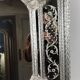 Venetian mirror to parecloses of the 1930s Murano glass 52 x 43 cm