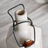 Antique beige glazed ceramic bottle