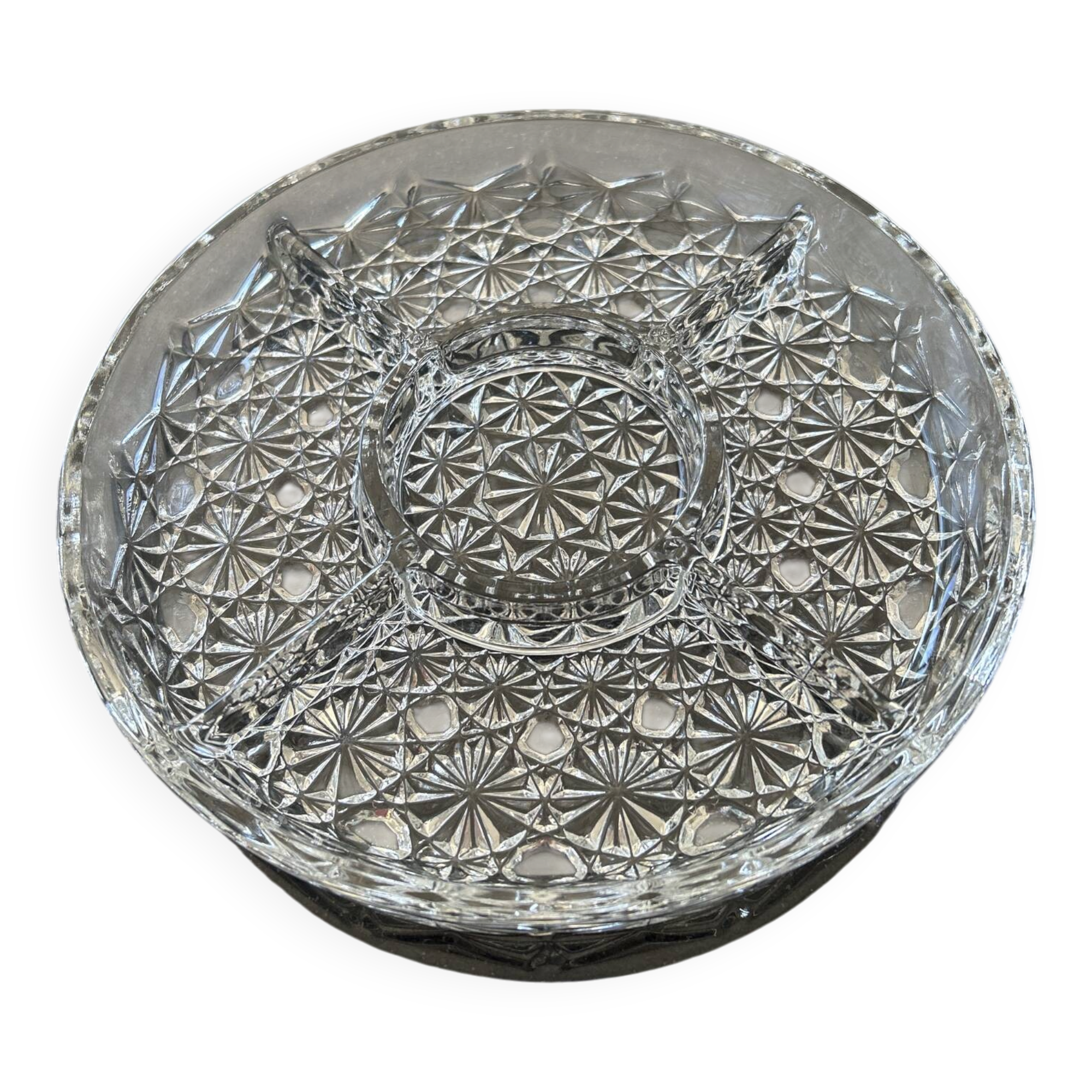 Crystal serving dish