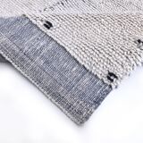 blue wool maroccan style large rug, 300x200 cm wool blue rug