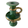 Green ceramic hand candle holder