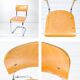 Chaise cantilever vintage métal chromé et bois