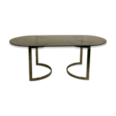 Oval table design hemicylindrical 70's in the taste of Paul Le Geard
